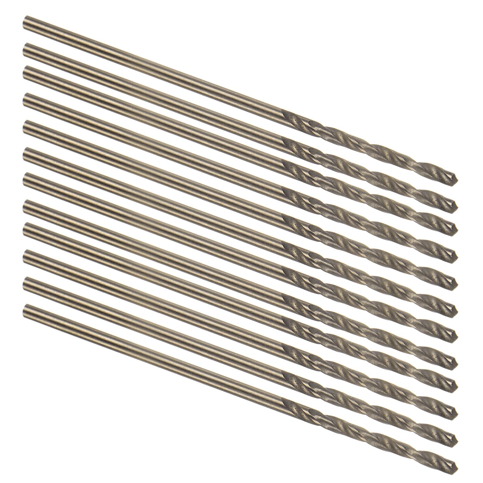 Kozelo 12PCS Twist Drill Bit - [3/64"] M35 High-Speed Steel Cobalt Round Shank Jobber Bit Set Dark Gold for Metal Wood Plastic Steel Use, 20mm/0.79" Blade Length — image 1