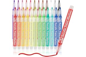 colpart Acrylic Paint Pens Paint Markers - 24 Pack acrylic paint markers For Rock Painting Wood Canvas Glass Ceramic Plastic Metal and Stone,acrylic markers For DIY Crafts Making Art Supplies