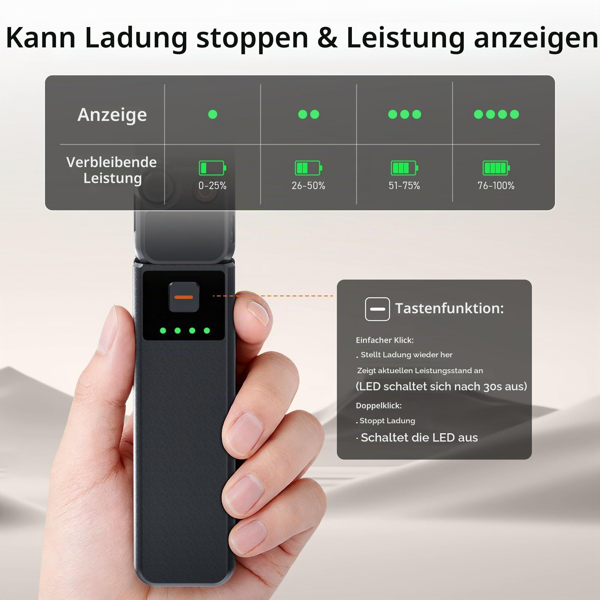 CYNOVA Osmo Pocket 4P Akkugriff für DJI Osmo Pocket 4P 4