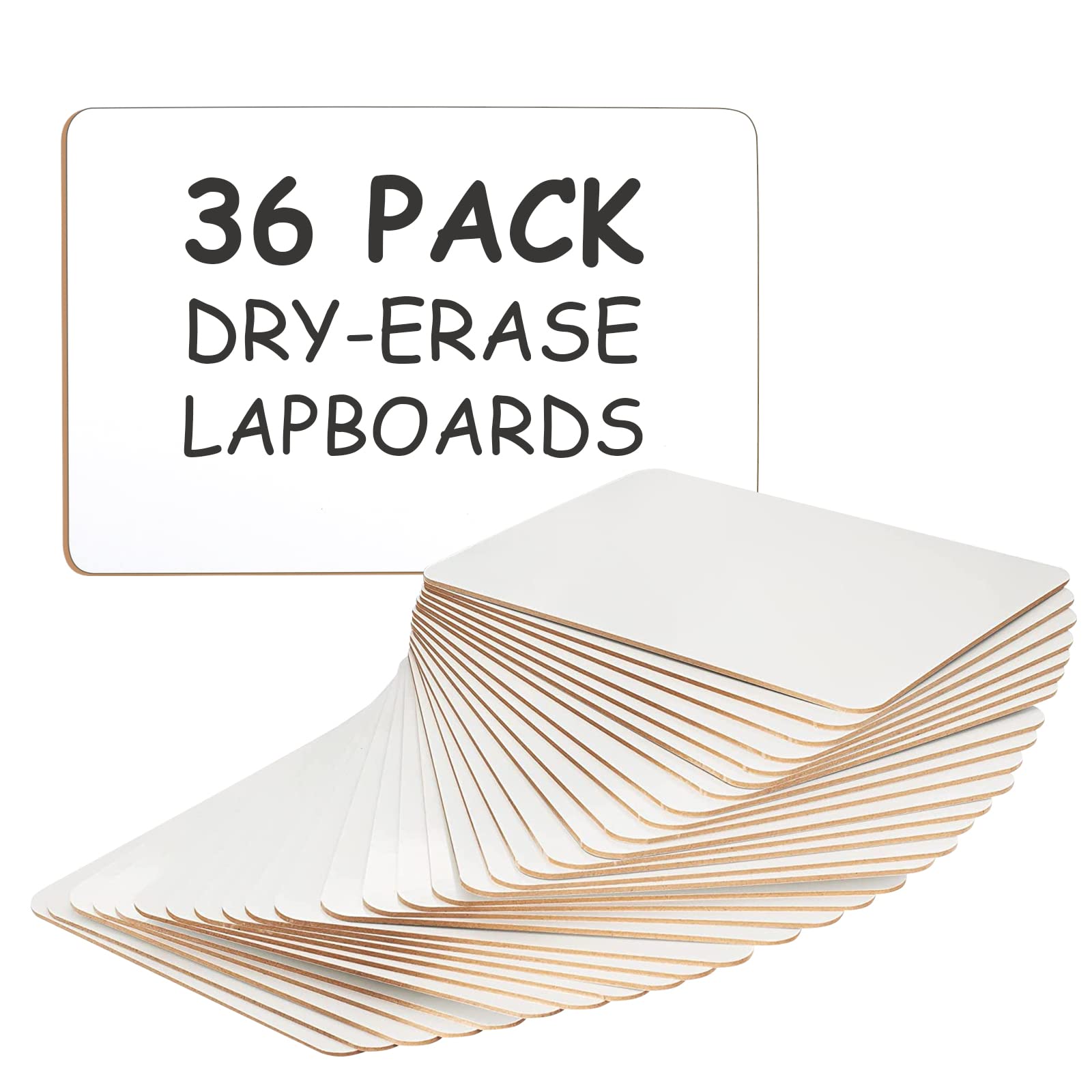 Photo 1 of Shemira 36 Pack Dry Erase Boards, Small White Board, 12 x 9 Inches Double Sided Whiteboards for Classroom School Office, Personal Mini Whiteboard Dry Erase Lapboards for Students Teachers Supplies