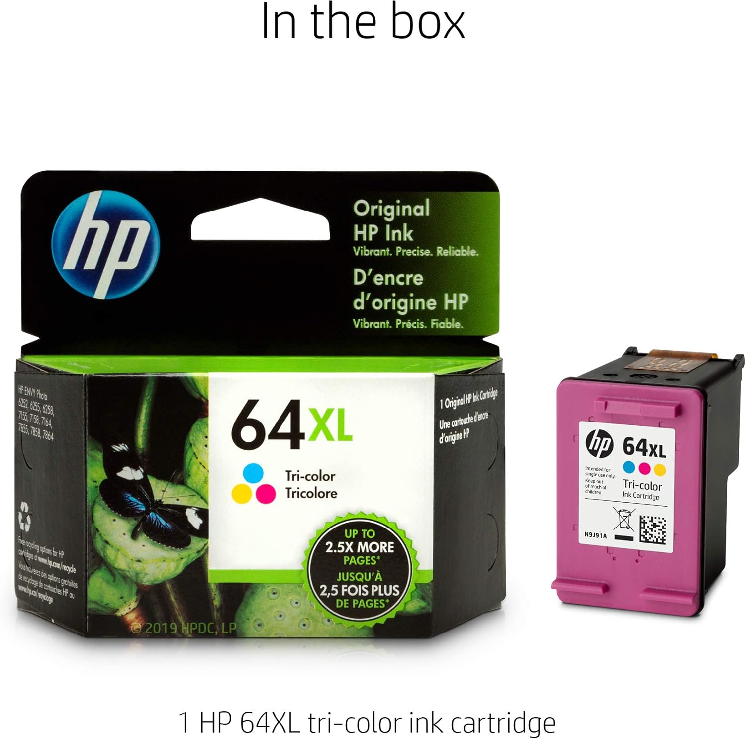HP 64XL | Ink Cartridge | Tri-Color | N9J91AN: Office Products
