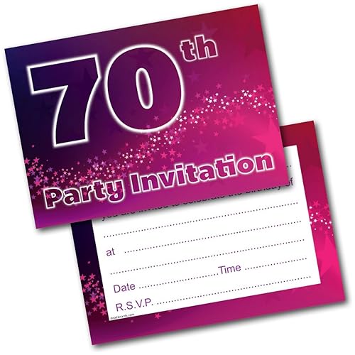 Pack of 10 70th Birthday Party Invitations Amazon.co.uk Office Products