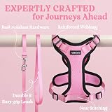 rabbitgoo Cat Harness and Lead Set Pink XS Reflective Adjustable Escape Proof view 7