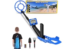 Dmyond Metal Detector - Adjustable 23.6”-31” Metal Detector for Kids - 7.6" Waterproof Search Coil with LCD Dispaly - Lightweight Kids Metal Detector Kit for Exploration Outdoor Hiking