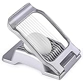 Multipurpose Heavy Duty Aluminium Egg Slicer, Stainless Steel Wire, Sliver | Dishwasher Safe, Rust Resistant, Egg Cutter for Hard Boiled Eggs, Soft Food and Soft Fruit, Salads, Butter, Cheese, Spam