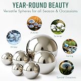 GloBrite 6 Pcs Stainless Steel Mirror Balls Garden Ornaments 50-150mm view 6