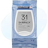 VT COSMETICS Smooth Skin Pack (100 Sheets), Toner Pads with Retinol, Cooling & Hydrating, Gently Exfoliating, Skin Tightening, Quick Makeup Prep, Korean Skincare (7.40 oz.)