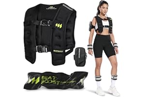 Weighted Vest for Women Men BeatBoost 10lb/15lb/20lb/25lb/30lb/35lb/40lb Weight Vest with Ironsand for Strength Training Running Walking Workout