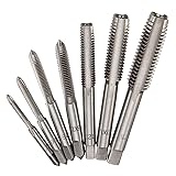 7Pcs M3-M12 HSS Metric Right Hand Machine Straight