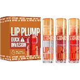GHFCZOO 3 Colors Duck Lip Plumper Gloss, Hydrating Glitter Shine Primer Lip Tint, Non-Sticky Korean Plumping Lip Oil, Moisturizing Tinted Lip Balm for Sexy, Glossy Lips (Set A, 3pcs/set)