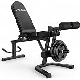 ANCHEER Leg Extension Curl Machine 880LB Adjustable for Lower Body Training | Plate Loaded Leg Developer for Quads, Hamstrings Glutes, Fits 1'' and 2'' Plates, Leg Workout Equipment for Home Gym
