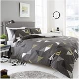 GC GAVENO CAVAILIA Reversible Floral Duvet Cover Set Poly Cotton Grey