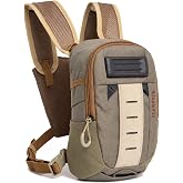 USSURIS High-Ride Fly Fishing Chest Pack，4-Point Harness and MOLLE | 0.57 lb pack fits 2 fly boxes and organizes leaders, tippet and tools for trout fishing and wading.