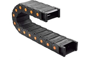 AKZYTUE Plastic Drag Chain Cable Carrier Closed Type with End Connectors R150 45 x 100mm L1000mm for Electrical CNC Router Machines