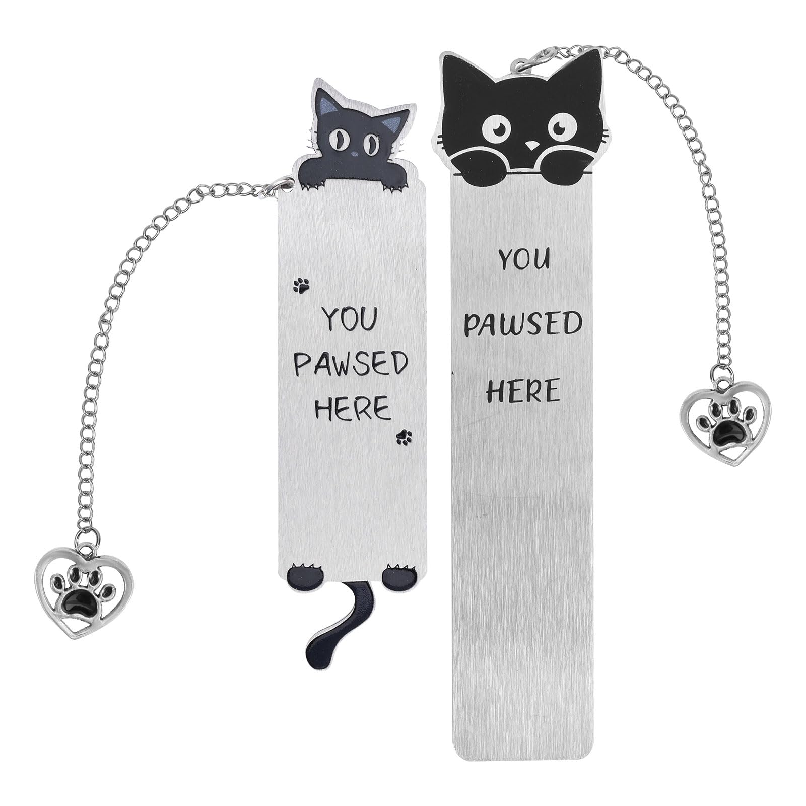 Photo 1 of 2pcs Cat Bookmarks for Women, Cute Bookmark Aesthetic Gifts Reading Accessories Funny Cat Lover Gifts for Book Lovers Teens Kids Boys & Girls