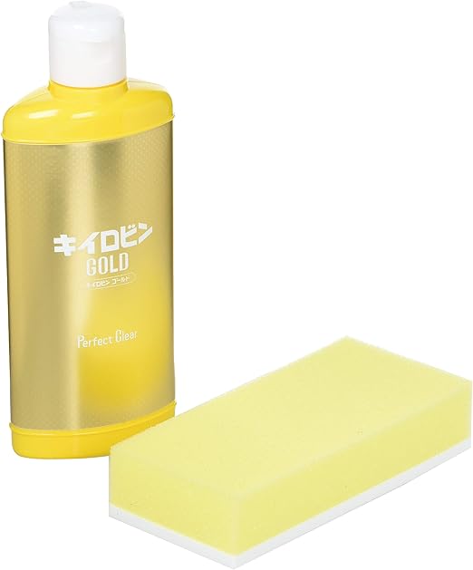 Amazon プロスタッフ 車用 ガラス油膜 被膜落とし剤 キイロビン ゴールド 0g スポンジ付 A 11 洗車用品 ガラスクリーナー 車 バイク 車 バイク