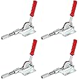 KEILEOHO 4 Packs Push Pull Quick Release Toggle Clamp 20314, 1000 Lbs Holding Capacity, Heavy Duty Large Push Pull Toggle Clamp, Push Pull Clamp for Machine Operation, Woodworking, Welding, 303 Em