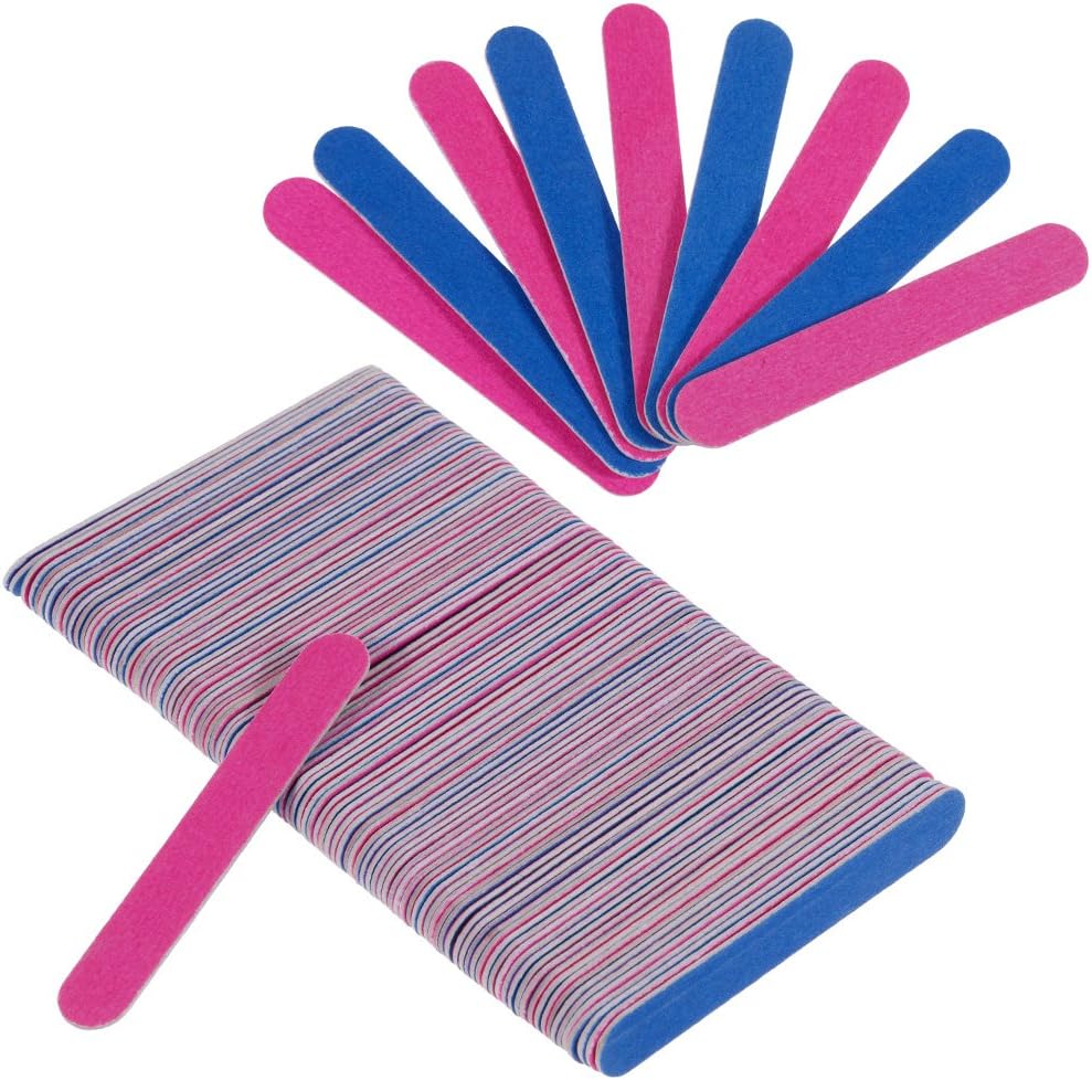 Nail Files, Faburo 100 Pcs Disposable Nail File 180/240, Double Sided Emery Board