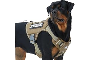 Auroth Tactical Dog Harness for Large Dogs No Pull Adjustable Pet Harness Reflective K9 Working Training Easy Control Pet Ves