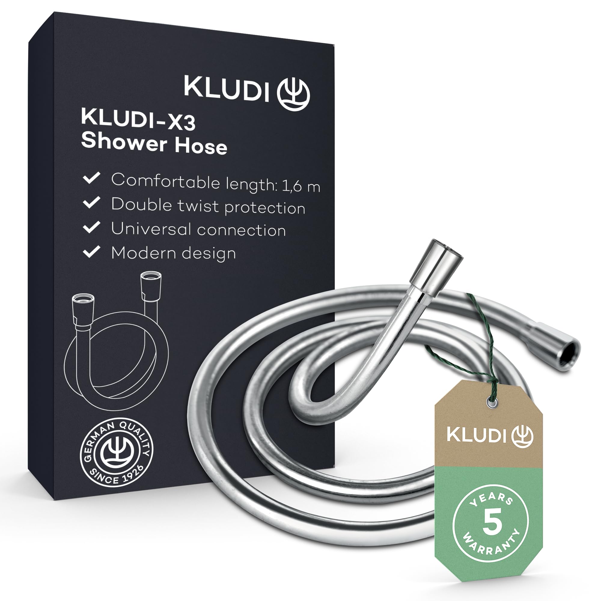 KLUDI 81072 X3 Chrome Shower Hose