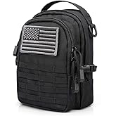 WYNEX Tactical Molle Small Pouch, EDC Utility Belt Phone Gadget Pouch IFAK Molle Attachment for Tactical Backpack Police Battle Duty Belt, Mini Replica Design of 3-Day Assault Backpack