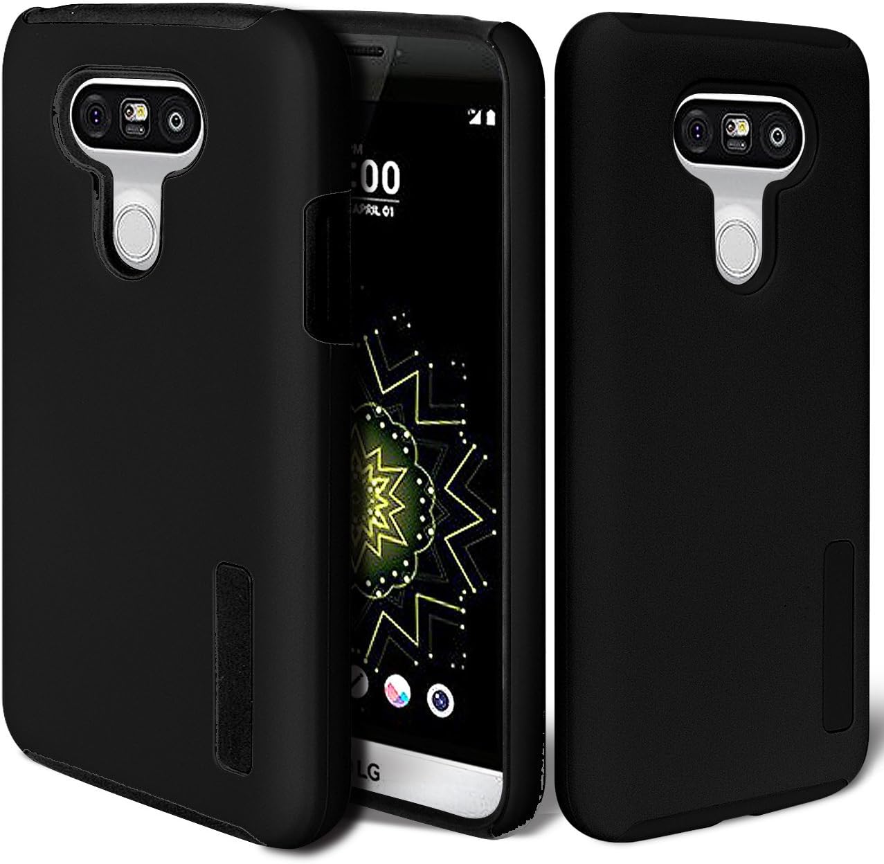 LG G5 Case, Phonelicious [Slim Fit][Heavy Duty] Ultimate Drop Protection Rugged Cover for LG G5 + Clear Screen Protector & Stylus (BLACK MATTE)