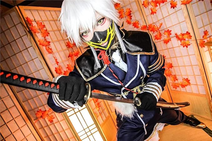 Amazon コスプレ アニメ 刀剣乱舞 鳴狐 なきぎつね コスチューム Cos武士 制服 衣装 ｓ コスプレ 仮装 通販