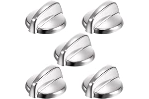 5 Pack WB03T10284 Stove Burner Knobs Compatible GE Range Oven Knob 191D5100 General Electri-c Stove Knobs,Replaces PS2321076,
