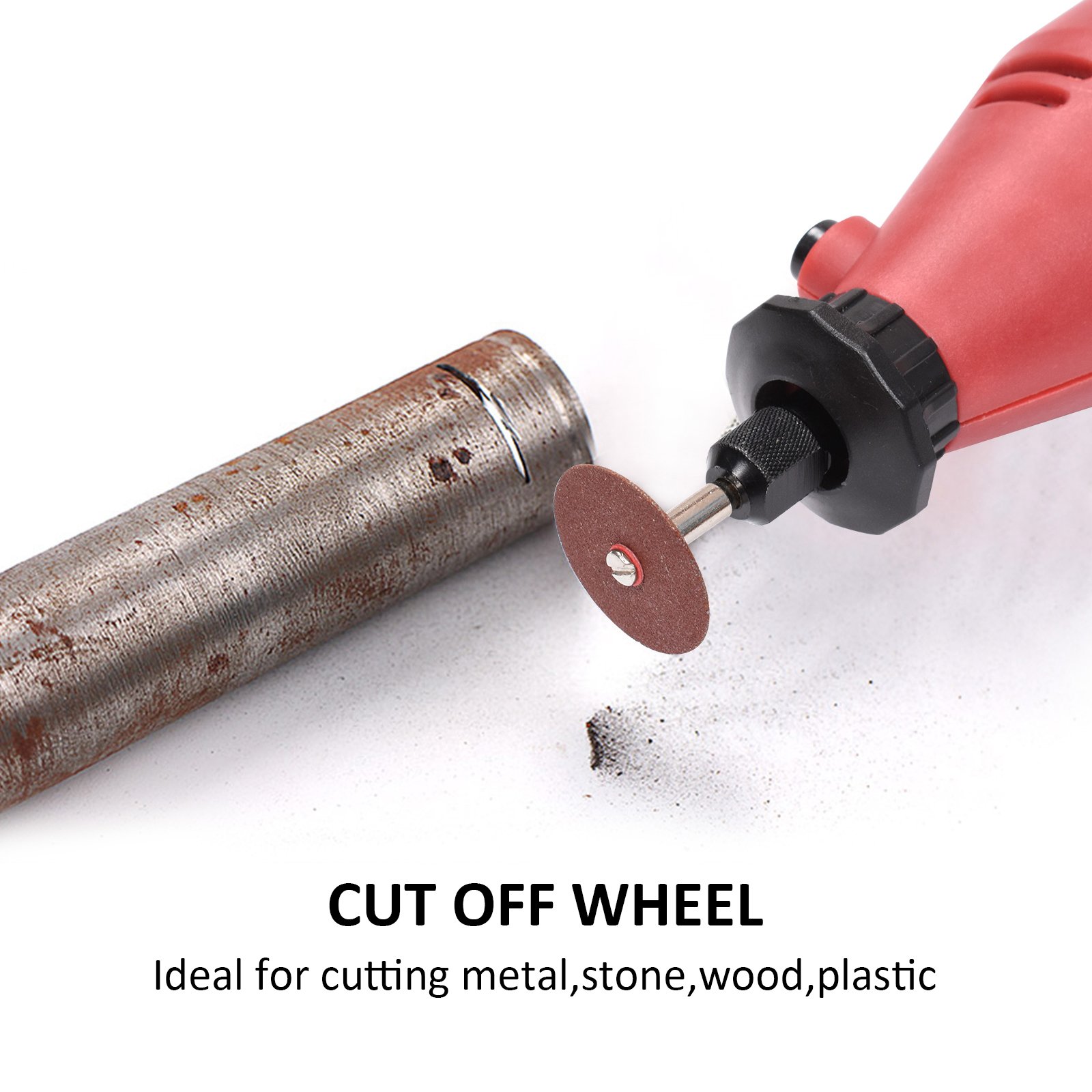 WORKSITE EDG110 Multi Purpose Rotary Tool With 7-Speed,8000-30000RPM,1/8-Inch Collet, Magnet Wristband, 100 Pcs Rotary Mixed Accessory Kit in Storage Case