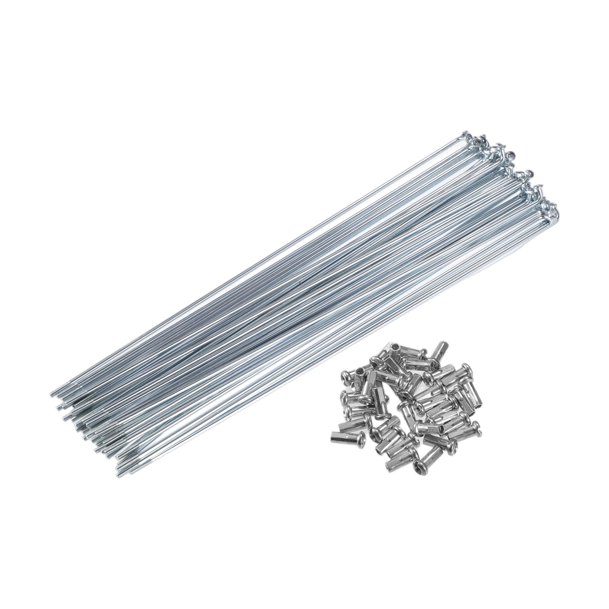 X AUTOHAUX 40 Pcs Bicycle Galvanized Spokes 13G Spoke 230mm Length with Nipples
