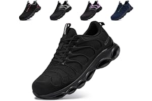 LARNMERN Steel Toe Shoes for Men Women Lightweight Work Safety Shoes Sneakers Comfortable Safety Toe Sneakers Stylish Work Shoe Colorful Zapatos de Seguridad