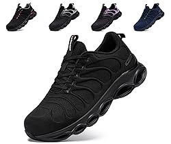 LARNMERN Steel Toe Shoes for Men Wide Safety Shoes