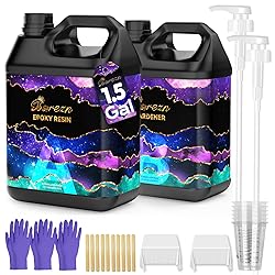 Bsrezn Epoxy Resin Kit 1.5 Gallon with Pumps Mix