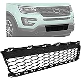 HECASA Bumper Grille Grill Compatible with 16-17 Explorer 16-19 Police | Front Lower; Compatible with 2016-2017 Ford Explorer 2016-2019 Ford Police Interceptor Utility; Replacement for