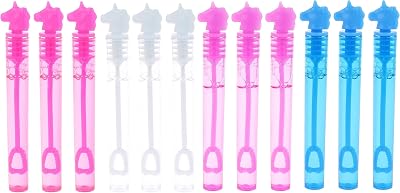 Henbrandt 24 x Unicorn Bubble Tubes with Wand 4ml Party Bag Fillers Multicolor