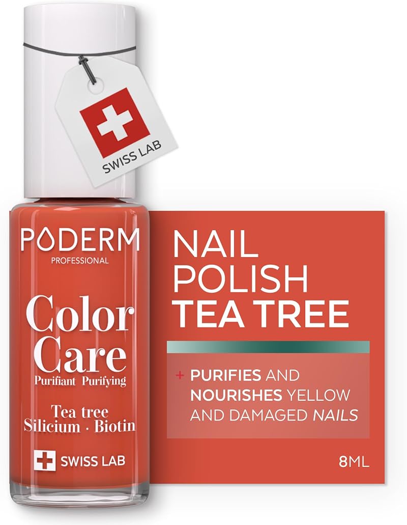 PODERM Nail Care Polish with Tea Tree Mango 8ML Podiatrist Made