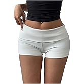 Verdusa Women's Fold Over Micro Short Going Out Low Rise 2026 Sexy Booty Shorts