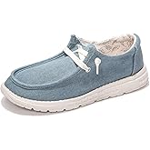 Women's Slip On Loafer Shoes Canvas Low Top Fashion Sneakers Casual Flat Comfortable Walking Shoes