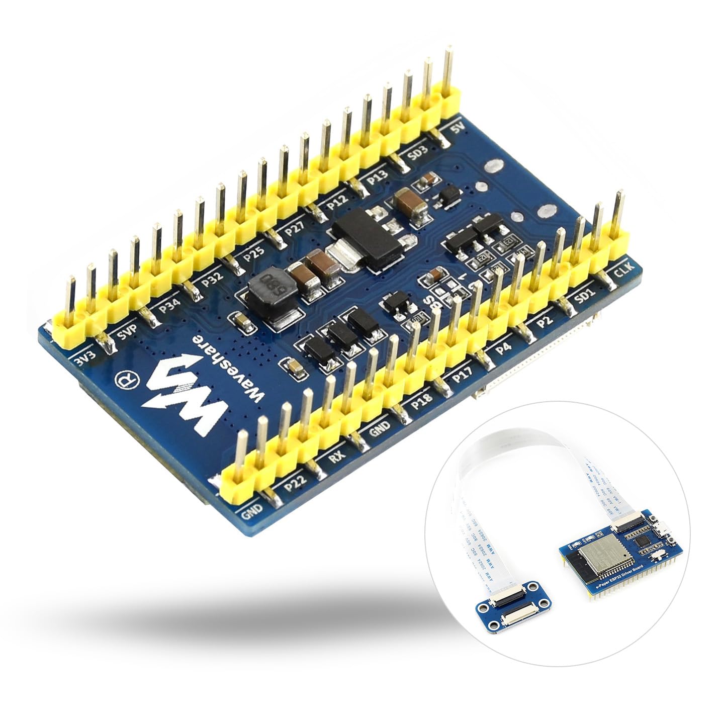 LUCKFOX E-Paper Wireless Network Driver Board, ESP32 Driving Board, Support WiFi, Support Various Common Image Formats, for Wireless Picture Printing like Price Tag, Business Card, etc