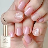 Born Pretty Jelly Baby Pink Gel Nail Polish Light Soft Pink Sheer Neutral | Natural Soak Off Translucent Gel Polish,Salon Manicure and Nail Art DIY at Home,Long-Lasting,Easy to Apply,High Gloss Shine