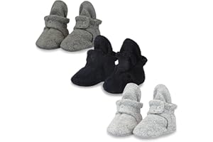 Zutano Unisex Fleece Baby Booties with Organic Cotton Lining, Newborn Essentials
