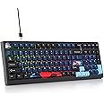 Owpkeenthy 96 Gaming Keyboard Gasket Mounted,100% Full Size Mechanical Keyboard Hot Swappable with Sound Absorbing Foam Pre-lubed Linear Switch South-Facing RGB Backlit for PC Laptop (Deep Sea)