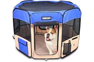 JESPET Pet Dog Playpens 36", 45" & 61" Portable Soft Dog Exercise Pen Kennel with Carry Bag for Puppy Cats Kittens Rabbits, Indoor/Outdoor Use