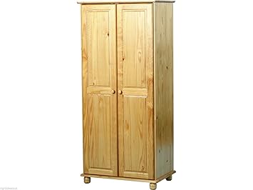 Right Deals Uk 2 Door Solid Pine Wardrobe Bun Feet Hampshire Sol