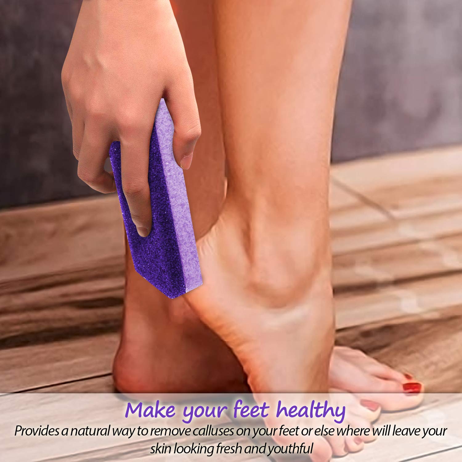 Pack of 6 - Pumice Stone for Feet, 2 in 1 Foot Scrubber Tool for Pedicure, Callous Remover, Dead Skin Remover for Feet,Professional Foot Pumice Stone, Foot Care for Women and Men: Beauty