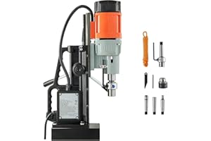 Uargd Magnetic Drill Press, 1550W Power, 2.4-inch Drilling Capacity, 2922 lbf Magnetic Force, Adjustable 0-600 RPM Speed, Mor