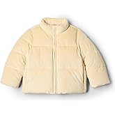 Amazon Essentials x Sofia Grainge Toddler and Baby Girls' Velour Puffer Jacket