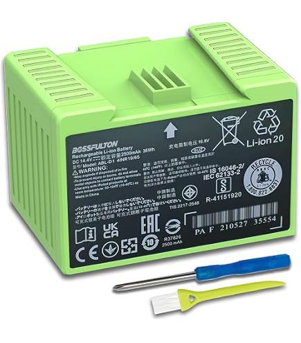 Batteria Al Litio 14,4V 5200mAh Per IRobot Roomba I3, I4, I5, I7, I8, E5, E6, J6, J7 – Compatibile Con ABL-D1, Lunga Durata