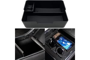 JOJOMARK Compatible with Tesla Model 3/Y Accessories Center Console Organizer Tray Fits for Tesla Model 3 2017 2018 2019 2020 /Model Y 2020 （The cover closed Rotary version）
