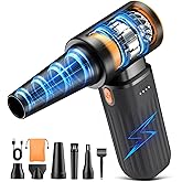 Compressed Air Duster, 260000RPM Cordless Electric Air Blower with Brushless Motor, 3-Speed Adjustable & Rechargeable – Powerful Dust Cleaner for Keyboard, Computer, Car, Outdoor, Air Bed